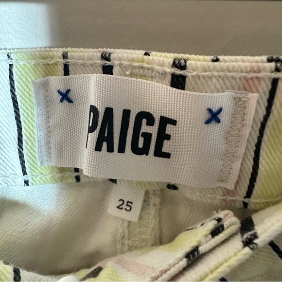 Paige Jimmy Jimmy Pink Lemonade Striped Skinny Jeans Size 25 - Picture 4 of 8